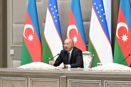 Presidents of Azerbaijan and Uzbekistan delivered press statements