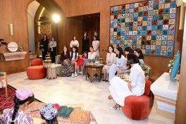 First Ladies of Azerbaijan and Uzbekistan visited “Okhun Gozar” art space in Tashkent