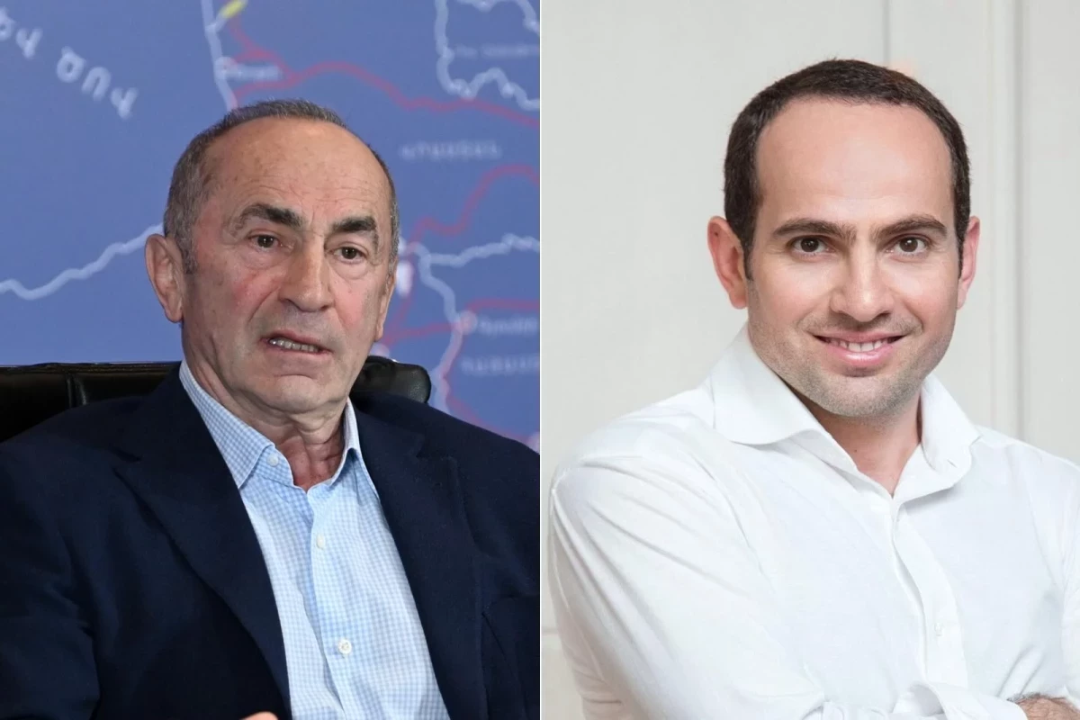 Former President of Armenia Robert Kocharyan and his son Sedrak Kocharyan