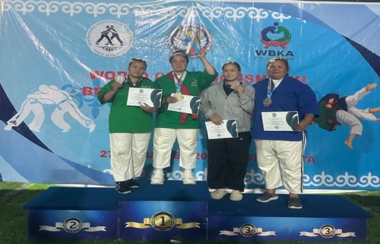 Azerbaijani rescuer Gozal Zutova becomes world champion in belt wrestling
