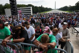 Thousands march in Washington as leaders warn of voting and civil rights rollbacks