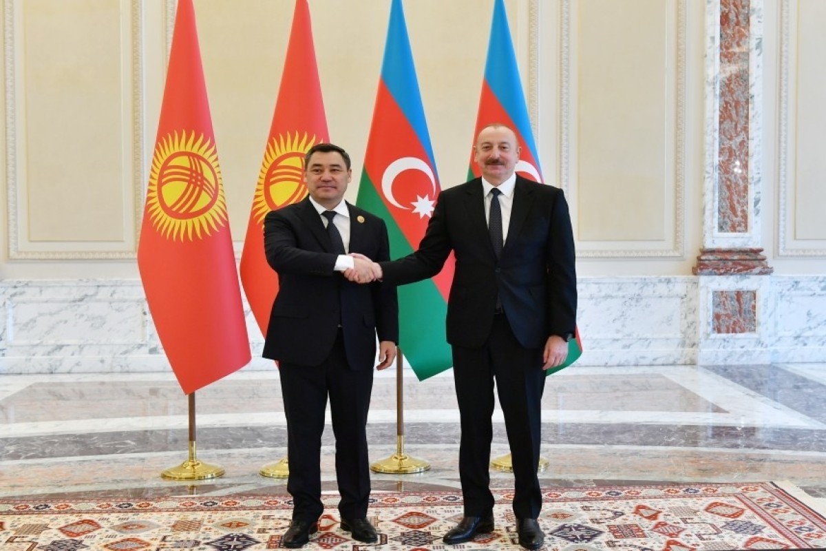 President of the Kyrgyz Republic Sadyr Japarov  and Ilham Aliyev, President of the Republic of Azerbaijan
