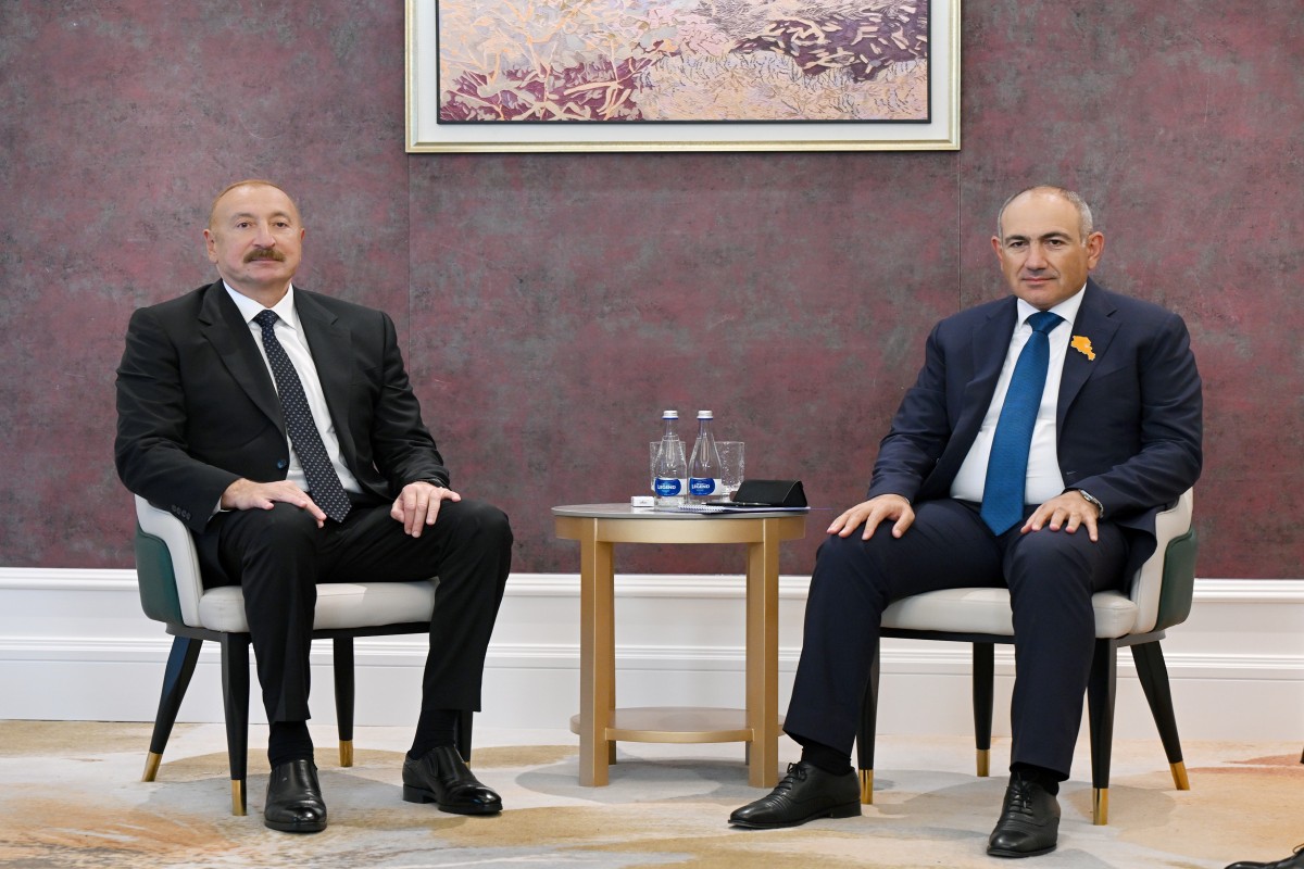 President of the Republic of Azerbaijan Ilham Aliyev and Prime Minister of the Republic of Armenia Nikol Pashinyan
