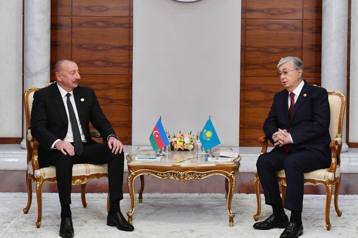 President of the Republic of Azerbaijan Ilham Aliyev and President of the Republic of Kazakhstan Kassym-Jomart Tokayev