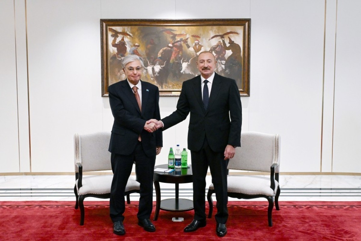 President of the Republic of Azerbaijan Ilham Aliyev and President of the Republic of Kazakhstan Kassym-Jomart Tokayev