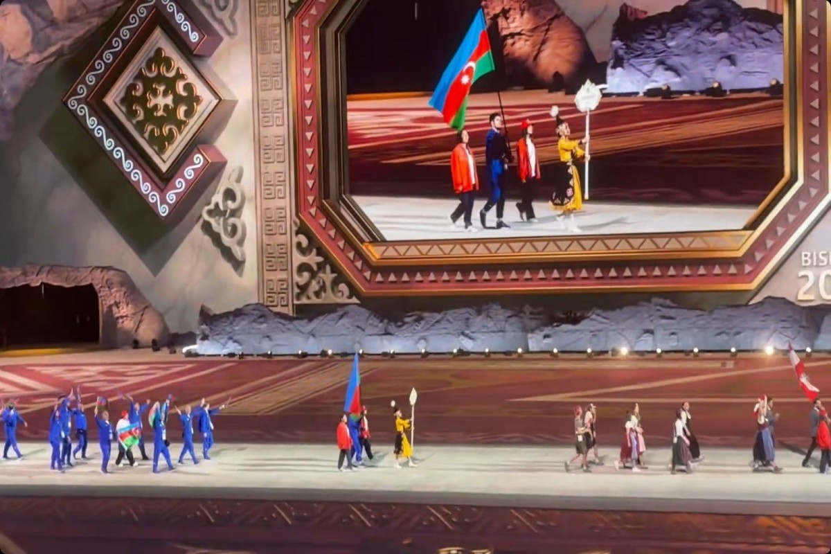 Azerbaijani delegation parades at World Nomad Games - VIDEO 