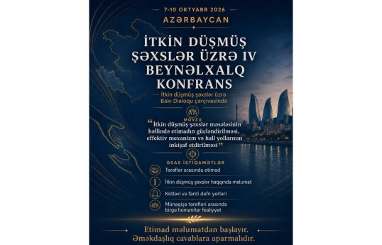 4th International Conference to be held in Azerbaijan within Baku Dialogue on Missing Persons