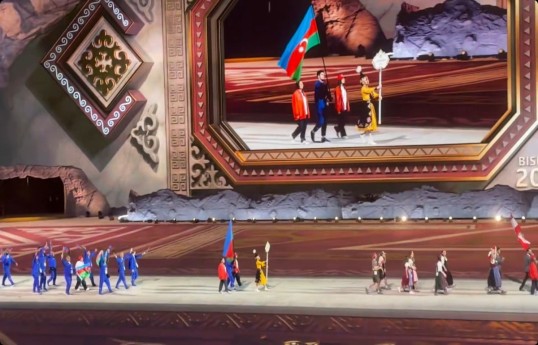 Azerbaijani delegation parades at World Nomad Games - VIDEO 