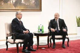 President of Azerbaijan Ilham Aliyev held meeting with President of Kazakhstan in Bishkek - UPDATED 