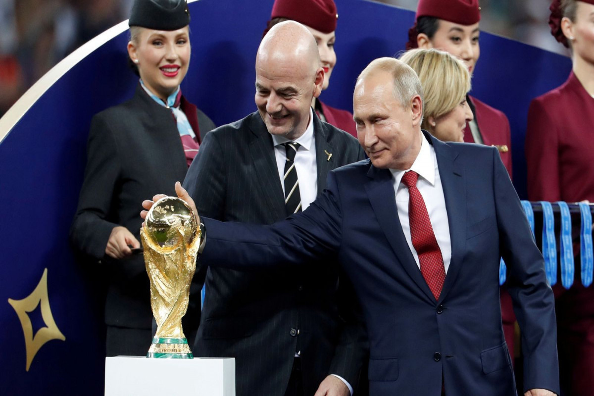 FIFA President Gianni Infantino, Russian President Vladimir Putin