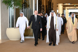 President Ilham Aliyev arrived in the United Arab Emirates