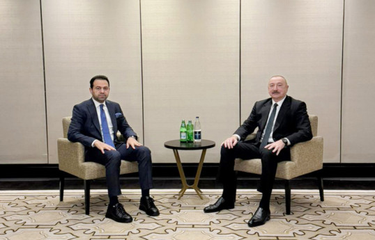 Mohamed Abdelsalam, Secretary-General of the Muslim Council of Elders, and Ilham Aliyev, President of the Republic of Azerbaijan
