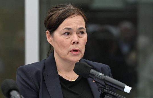 Greenland's Foreign Minister Vivian Motzfeldt