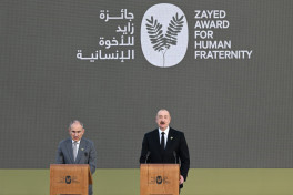 Abu Dhabi hosted awarding ceremony of Zayed Award for Human Fraternity, President Ilham Aliyev was presented with the award -VIDEO -UPDATED-4 