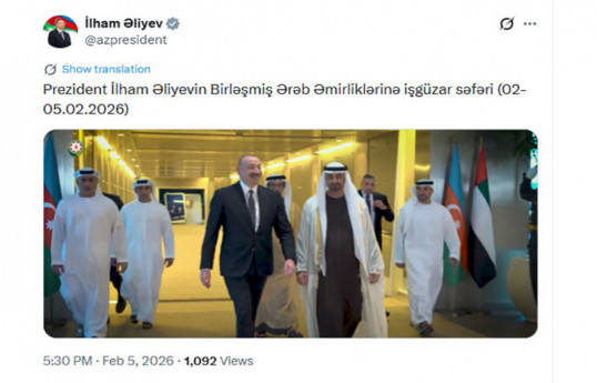 President Ilham Aliyev shares video of working visit to UAE on social media -VIDEO 