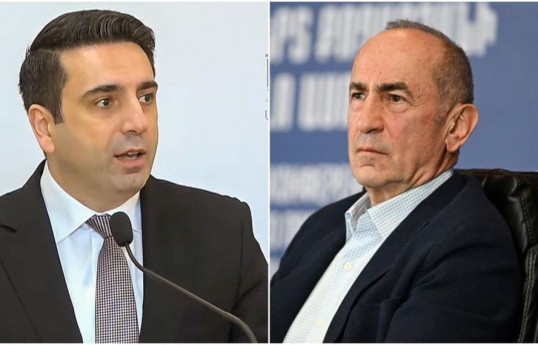 Speaker of the Armenian Parliament Alen Simonyan, former President Robert Kocharyan