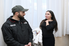 Leyla Aliyeva and Alena Aliyeva visit Special Secondary School No. 45 in Ganja