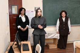Leyla Aliyeva and Alena Aliyeva visit Special Secondary School No. 45 in Ganja