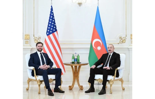 Vice President of the United States of America James David Vance, and President of the Republic of Azerbaijan Ilham Aliyev