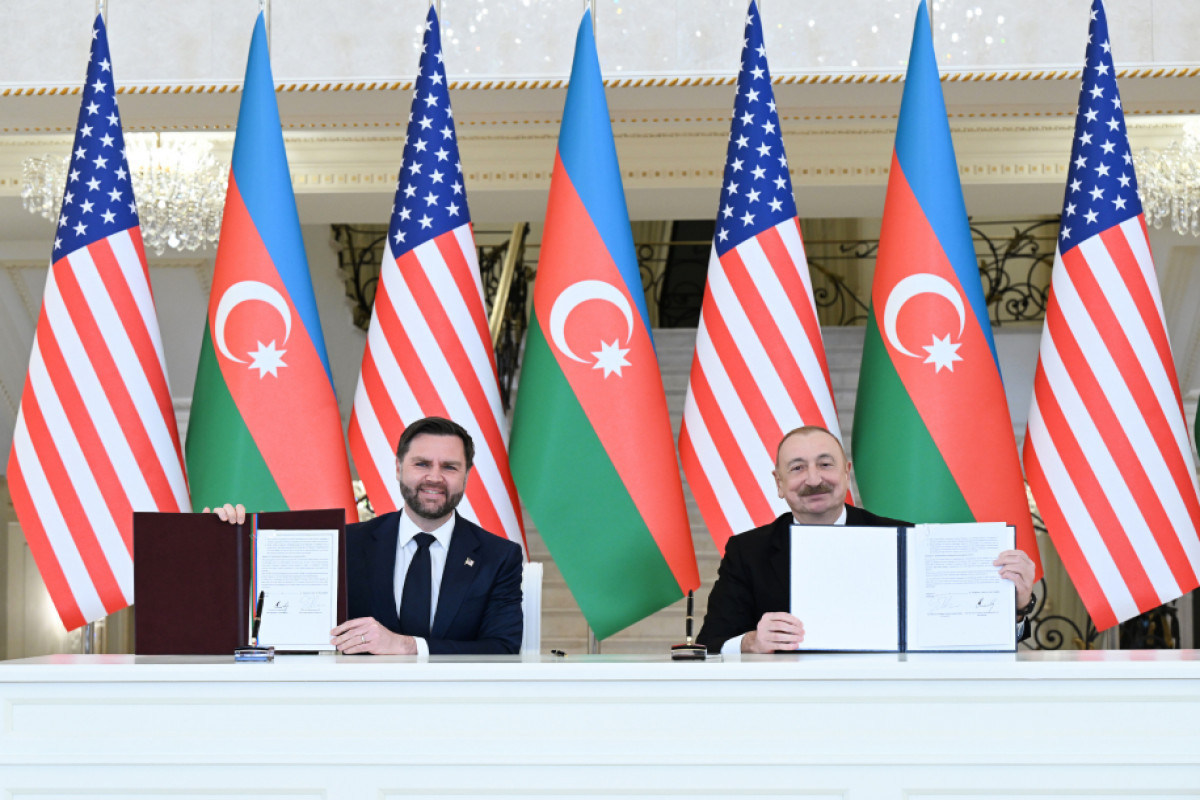 Vice President of the United States James David Vance, and President of the Republic of Azerbaijan Ilham Aliyev