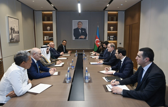 Azerbaijani FM meets Arab Parliament President to discuss bilateral and regional issues