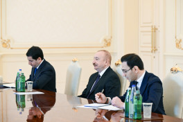 President Ilham Aliyev received delegation of Arab Parliament led by its President