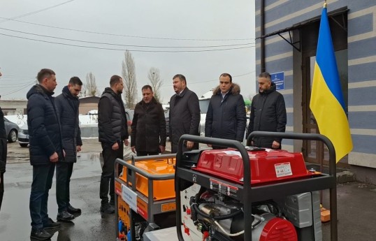 Generators sent from Azerbaijan to Ukraine delivered to Irpin city