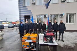 Generators sent from Azerbaijan to Ukraine delivered to Irpin city