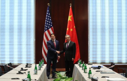 U.S. Secretary of State Marco Rubio, Chinese Foreign Minister Wang Yi