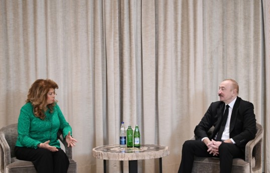 President of the Republic of Bulgaria Iliana Iotova and Ilham Aliyev, President of the Republic of Azerbaijan