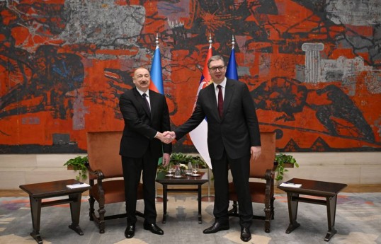 President Ilham Aliyev held one-on-one meeting with Serbian President Aleksandar Vučić in Belgrade -UPDATED 