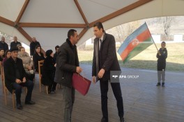 Azerbaijan relocates next group of former IDP's to Khojaly, families receive house keys - UPDATED -1 