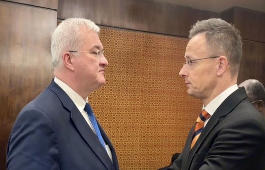 Andrii Sybiha and Peter Szijjártó