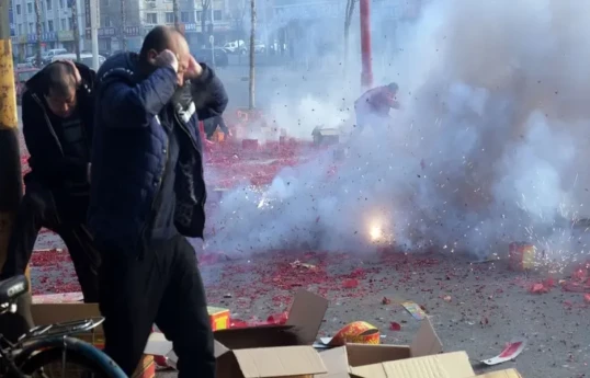 Twelve killed in China as firecracker store explosion triggers fire