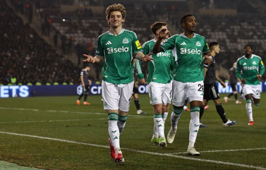 Newcastle racked up 5 goals in the first half against Qarabag