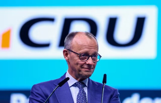 German Chancellor and Christian Democratic Union (CDU) party leader Friedrich Merz