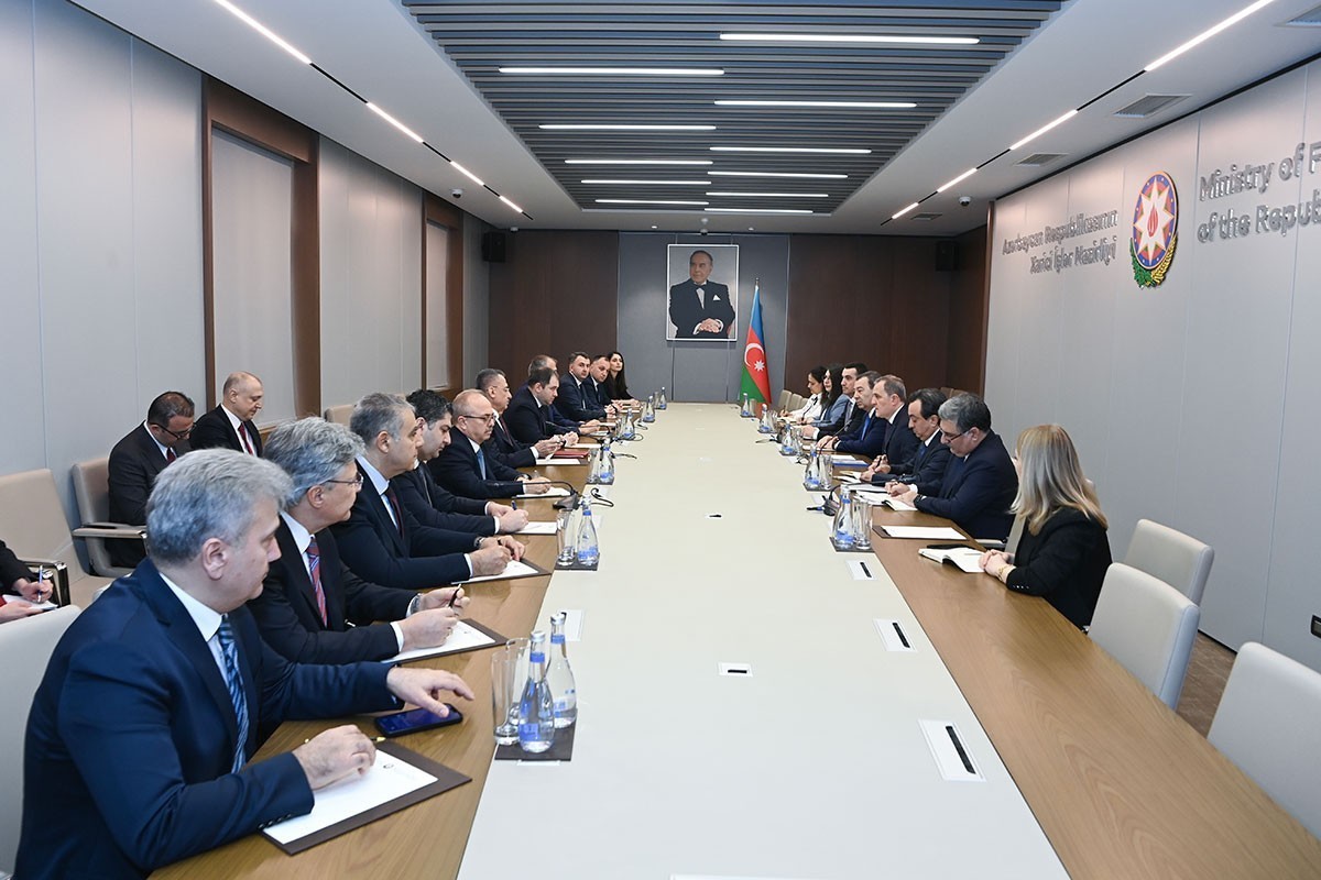 Azerbaijani FM discusses regional security situation with Turkish and Georgian representatives - PHOTO 