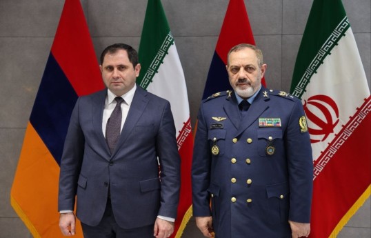 Armenia’s Minister of Defense Suren Papikyan, Iran’s Minister of Defense and Armed Forces Logistics Aziz Nasirzadeh