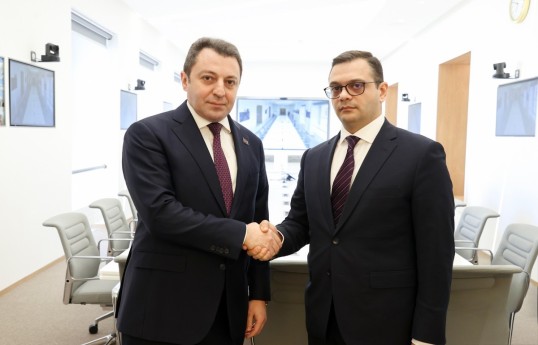 Deputy Foreign Minister of Azerbaijan Elnur Mammadov and Deputy Foreign Minister of Armenia Robert Abisoghomonyan
