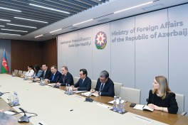 Azerbaijani FM discusses regional security situation with Turkish and Georgian representatives - PHOTO 