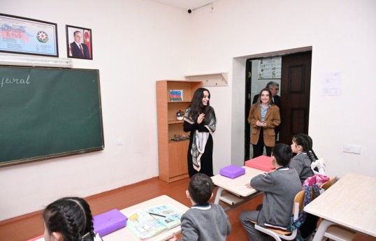 Leyla Aliyeva and Alena Aliyeva visit boarding school and STEAM Center in Guba -PHOTO 