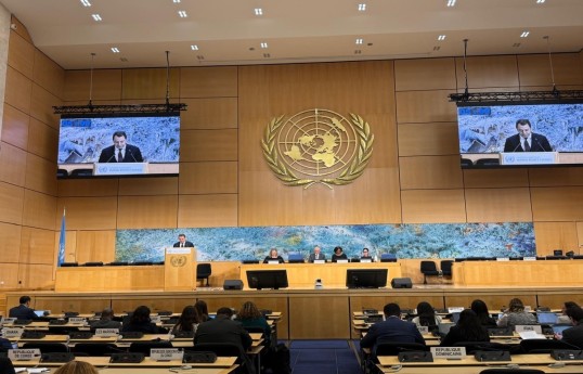 Azerbaijan's Deputy FM speaks in Geneva about trial of Armenian-origin individuals accused of crimes against humanity