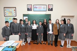 Leyla Aliyeva and Alena Aliyeva visit boarding school and STEAM Center in Guba -PHOTO 