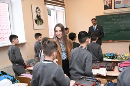 Leyla Aliyeva and Alena Aliyeva visit boarding school and STEAM Center in Guba -PHOTO 