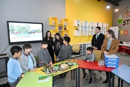 Leyla Aliyeva and Alena Aliyeva visit boarding school and STEAM Center in Guba -PHOTO 