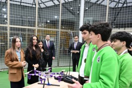 Leyla Aliyeva and Alena Aliyeva visit boarding school and STEAM Center in Guba -PHOTO 