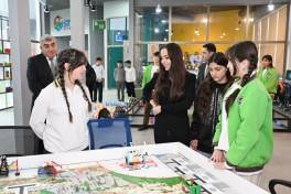 Leyla Aliyeva and Alena Aliyeva visit boarding school and STEAM Center in Guba -PHOTO 