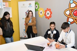 Leyla Aliyeva and Alena Aliyeva visit boarding school and STEAM Center in Guba -PHOTO 