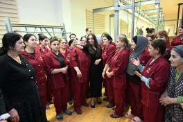 Leyla Aliyeva attends cutting ceremony of new carpets prepared for Shusha mosque