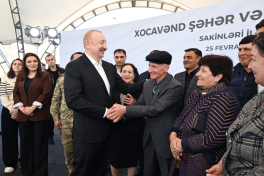 President Ilham Aliyev inspected reconstruction progress in Khojavend town, met with town and village residents-UPDATED 
